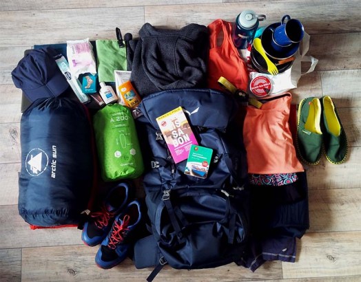 Equipment für Backpacking auf Madeira.